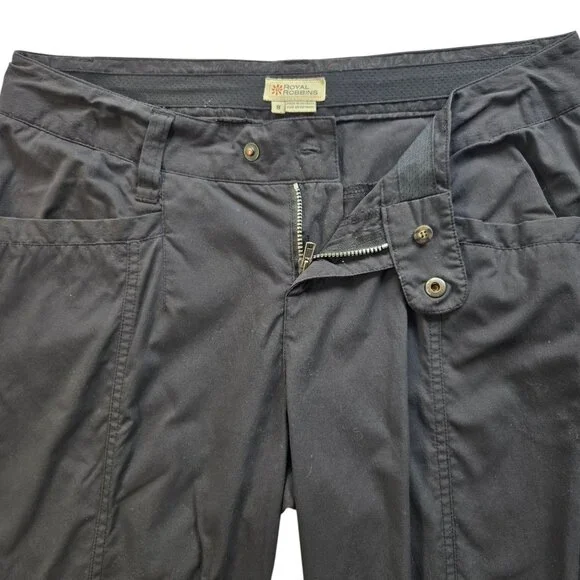 Royal Robbins Womens Black Nylon Outdoor Hiking Pants Size 8 - Picture 4 of 11